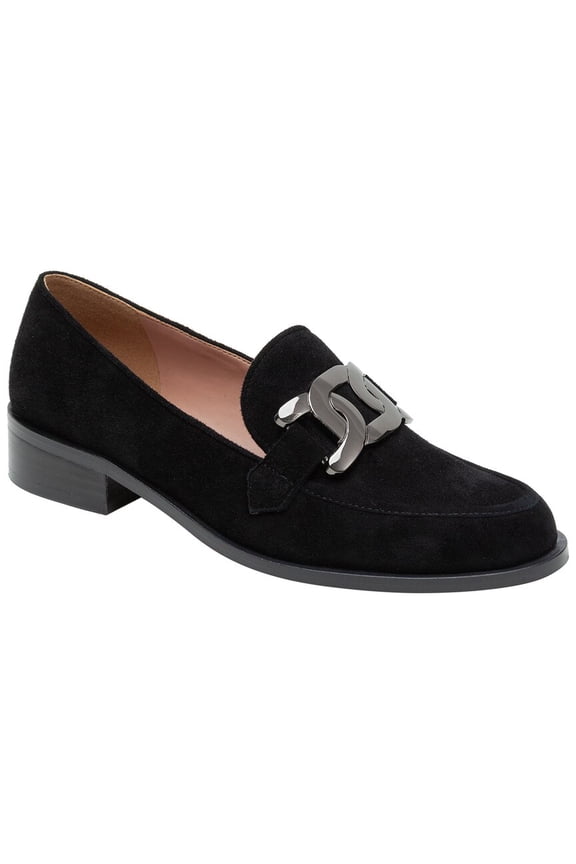 Melise Suede Loafer, 6, Black
