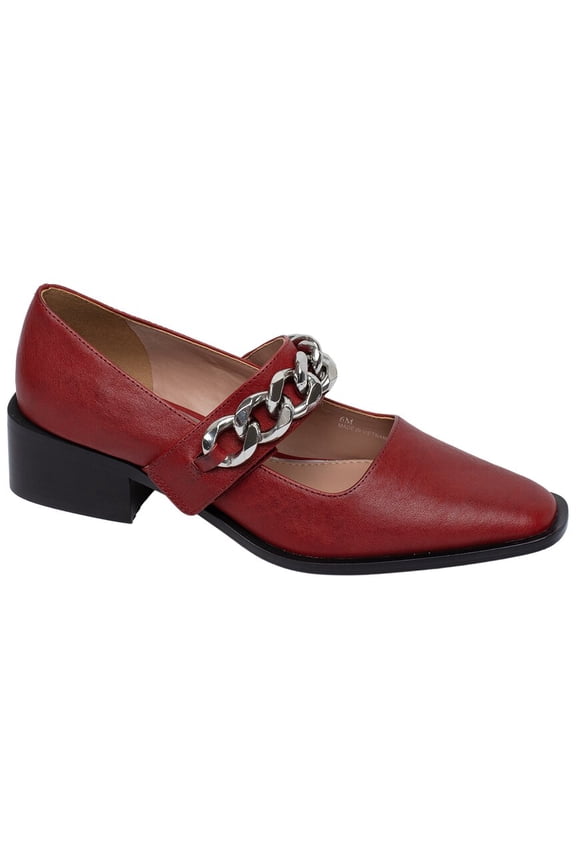 Meryl Leather Pump, 5.5, Red