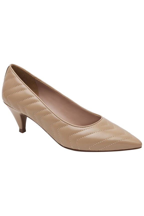 Odie Leather Pump, 7, Brown