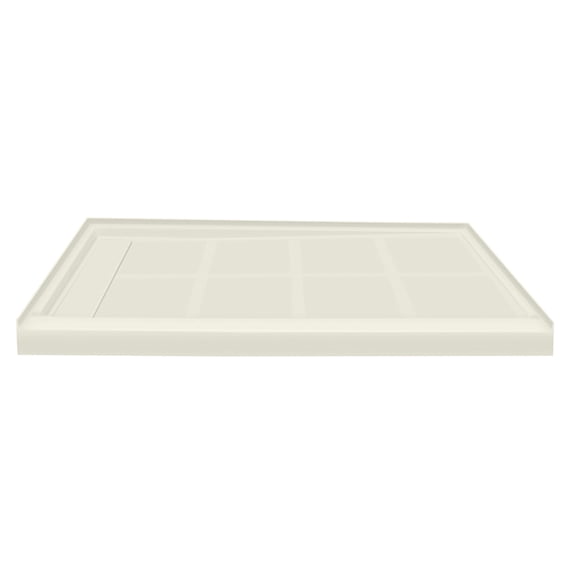 Linear 36 in. L x 48 in. W Single Threshold Alcove Shower Base Pan with Left Drain in Cameo