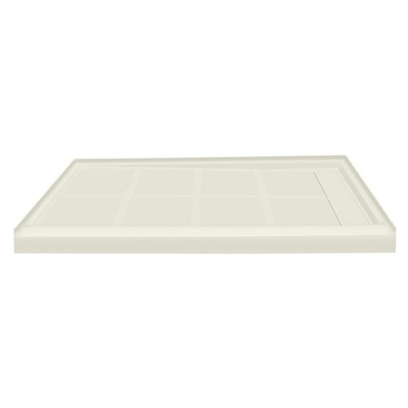 Linear 36 in. L x 60 in. W Single Threshold Alcove Shower Base Pan with Right Drain in Cameo