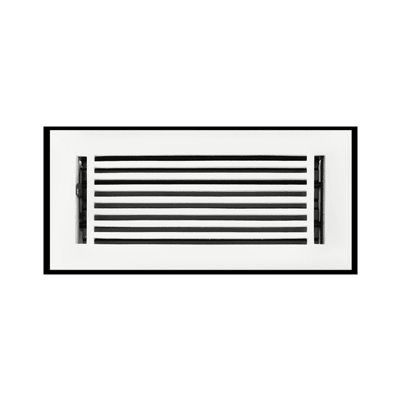 Linear 4"x12" Solid Cast Aluminum Air Supply louvered Vent | Powder Coated