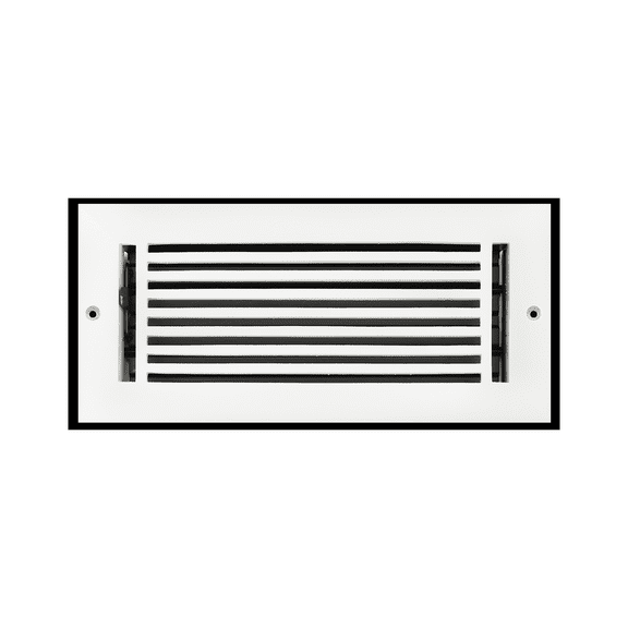 Linear 4"x12" Solid Cast Aluminum Air Supply louvered Vent | Powder Coated