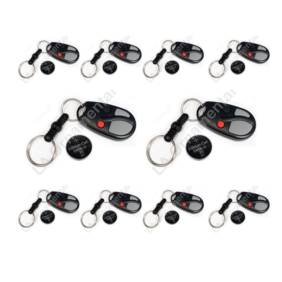 Linear 4 Channel Transmitter Key Ring Transmitter, Black, 10