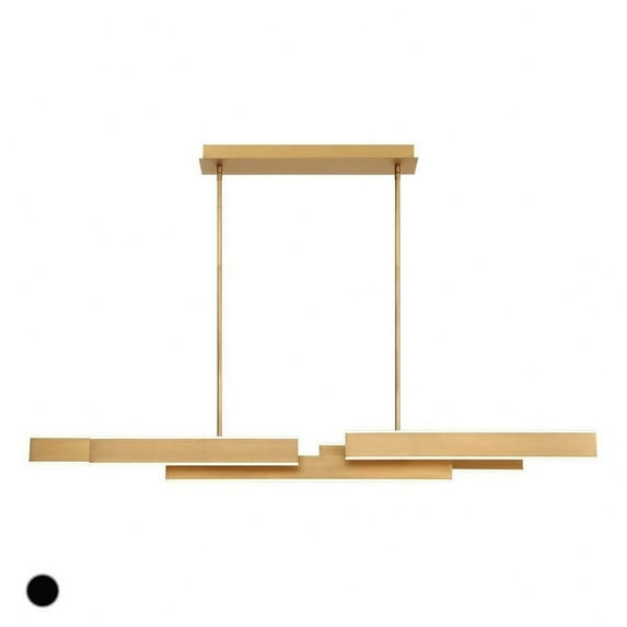 Linear Chandelier 1 Light-Satin Gold Finish Bailey Street Home 79-Bel-4186953