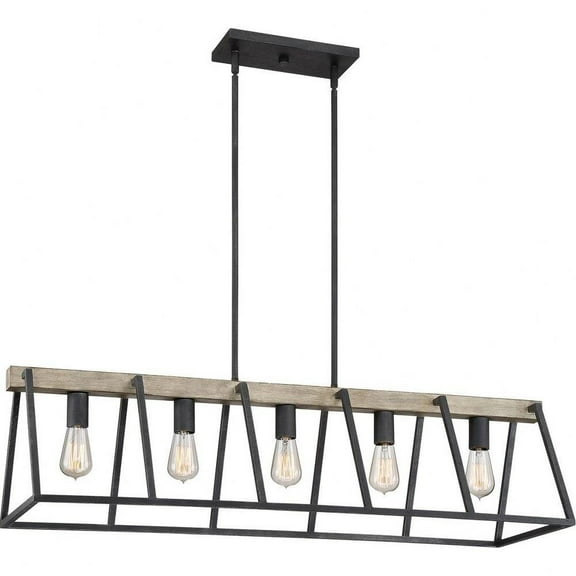 Linear Chandelier 5 Light Steel-Grey Ash Finish Bailey Street Home 71-Bel-2749078