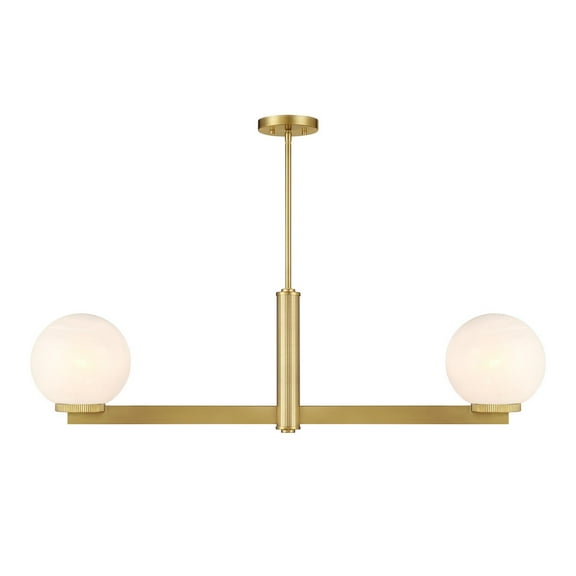 Linear Chandelier in Natural Brass