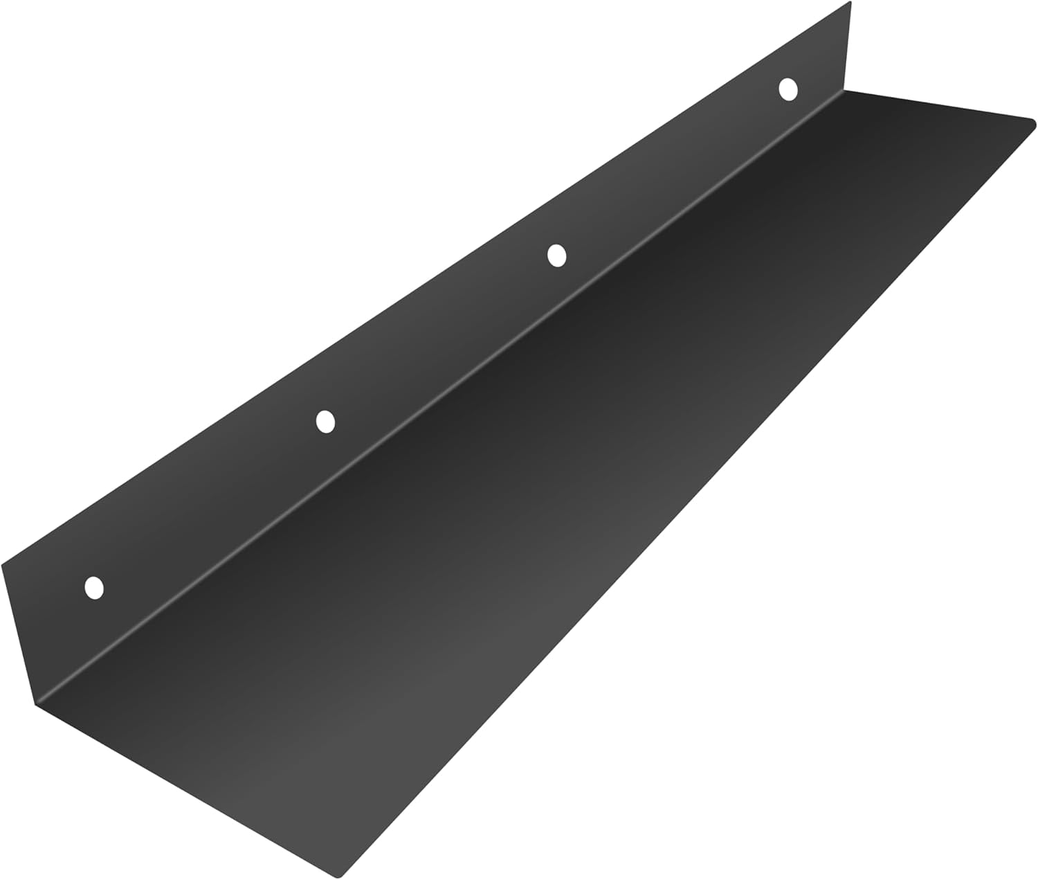 SIMOND STORE Linear Floating Shelf - Steel Industrial Heavy Duty Metal Wall Mounted DIY Designed Shelf (24" X 8" X 2.5", Powder Coated Black)