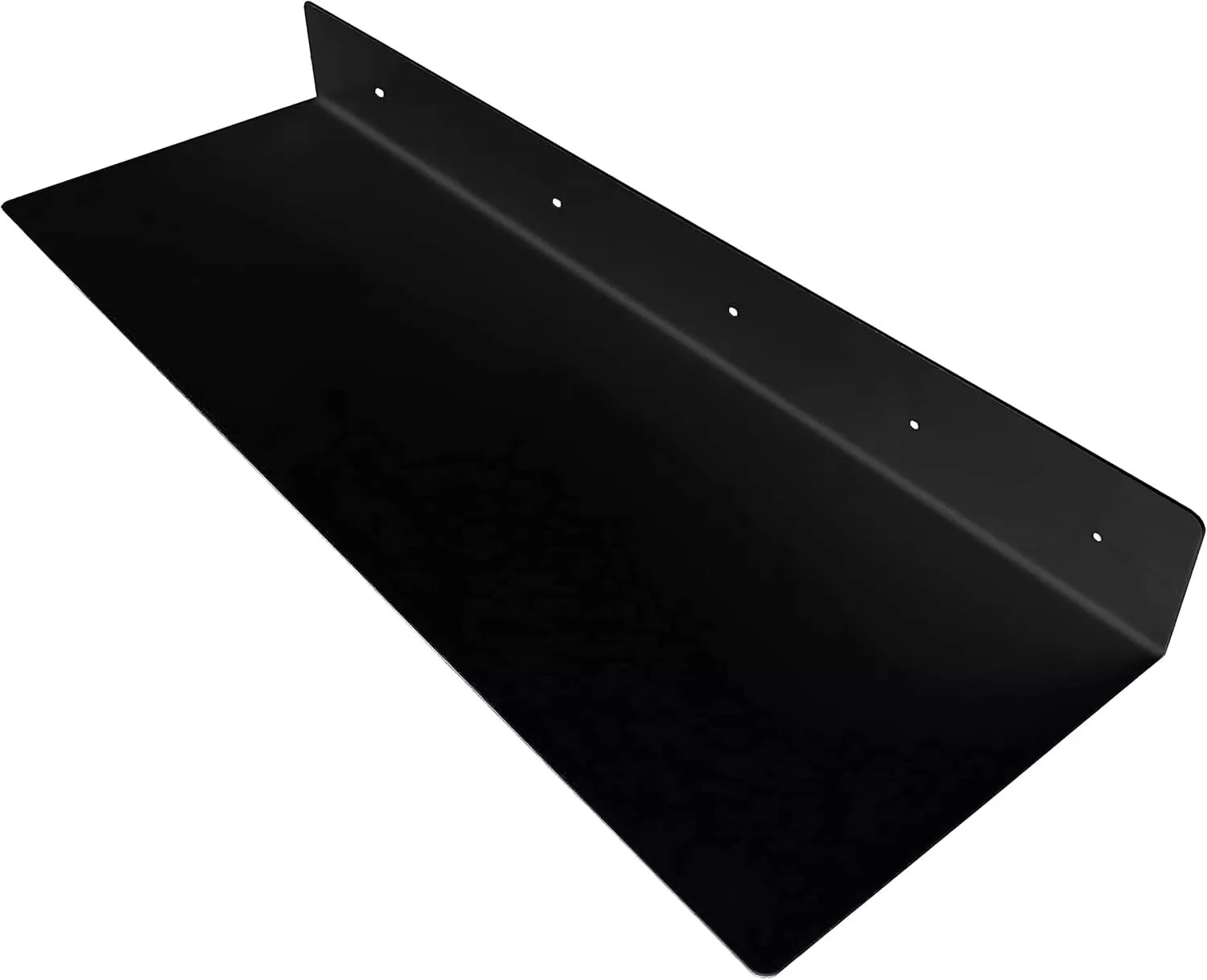 Black Steel Industrial Floating Wall Shelf 48" x 8"