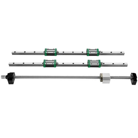 Linear Guide Rail 2Pcs HGR20-1500mm Linear Slide Rail with 1Pcs RM1605-1500mm Ballscrew with BF12/BK12 Kit Linear Slide Rail Guide Rail Square for DIY CNC Routers Lathes Mills