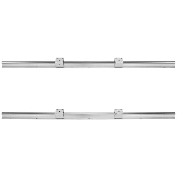 Linear Guide Rail Set, SBR16 800mm, 2 PCS 31.5 in/800 mm SBR16 Guide Rails and 4 PCS SBR16UU Slide Blocks, Linear Rails and Bearings Kit for Automated Machines DIY Project CNC Router Machines