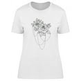 thumbnail image 1 of Linear Hand Drawing Roses T-Shirt Women -Image by Shutterstock, Female Large, 1 of 2