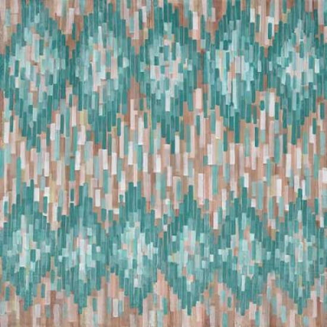 Linear Ikat-Blue Canvas Art - Art Atelier Alliance (24 x 24)