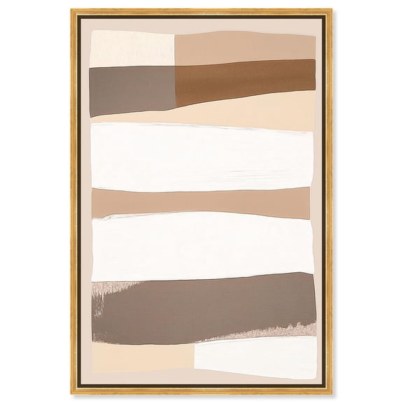 Linear Landscape I Canvas Minimalist Abstracts by Art Remedy, Gold Frame, 24 x 36