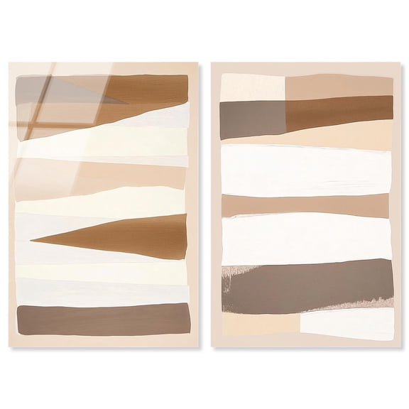 Linear Landscapes Acrylic Print Modern Wall Art Set by Art Remedy, Ready to Hang, 10 x 15