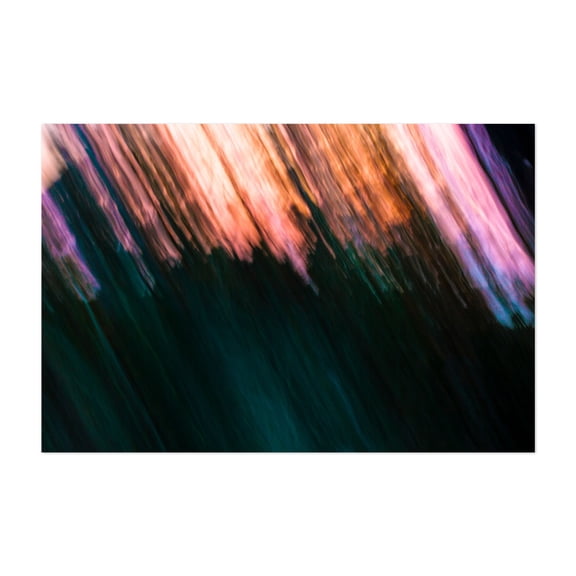 Linear Light - Photography Abstract Psychedelic Surrealism Modern Art Sunset Nature Moody Unframed Wall Art Print 4 x 6 inches