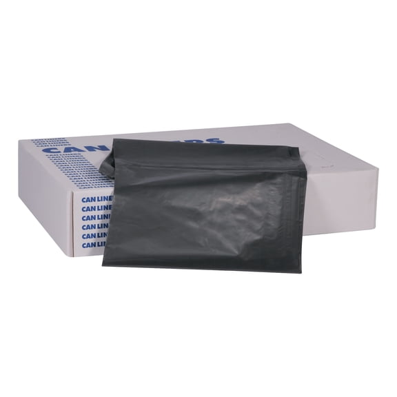 Linear Low-Density Can Liners 30 gal, 0.9 mil, 30" x 36", Black, 200/Carton