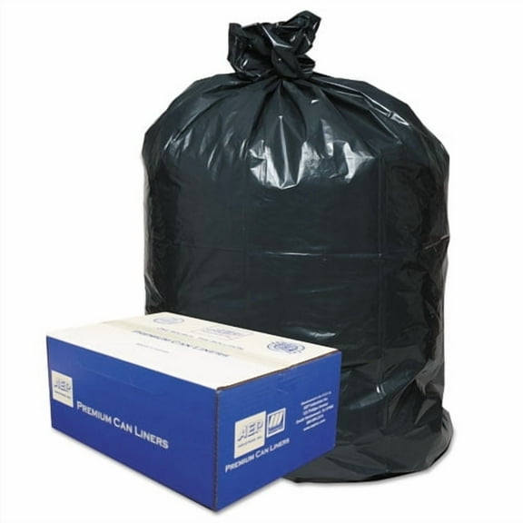 2-Ply Low-Density Can Liners, 31-33gal, .63 Mil, 33 X 39, Black, 250/carton
