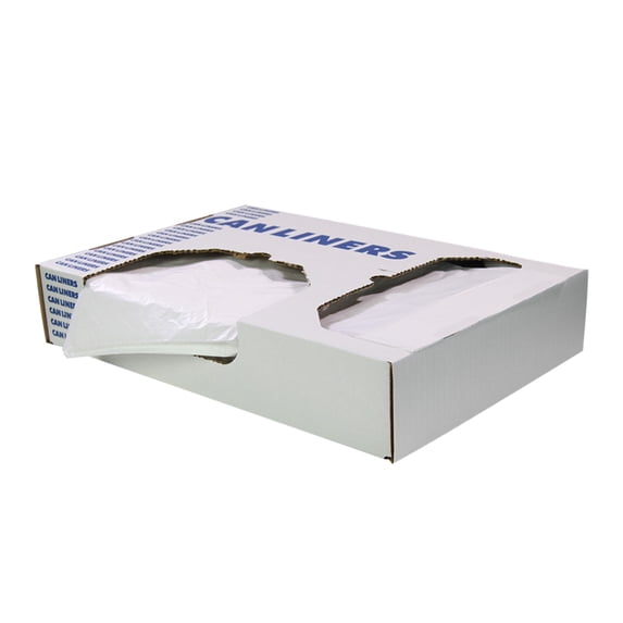 Linear Low-Density Can Liners 60 gal, 1.1 mil, 38" x 58", Clear, 100/Carton