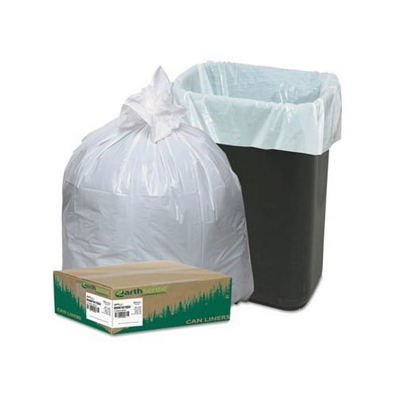 Linear-Low-Density Recycled Tall Kitchen Bags 13 gal, 0.85 mil, 24" x 33", White, 150/Box