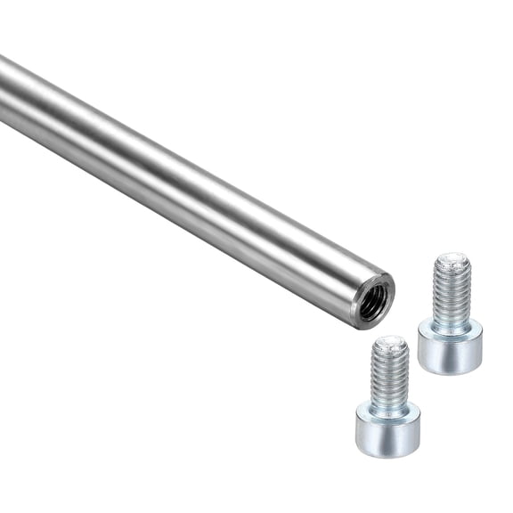 Linear Motion Rod Shaft Guide, 8mmx300mm 304 Stainless Steel End Hollow Linear Steel Rods Inner Threaded Studs with Screws for 3D Printer and CNC Machine