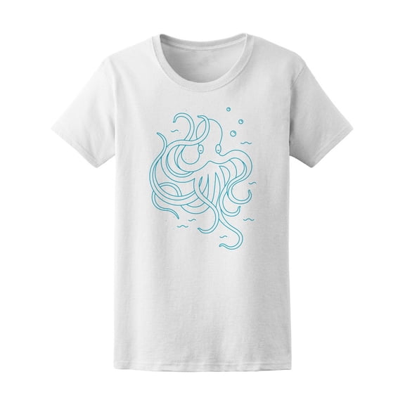 Linear Octopus In Water T-Shirt Men -Image by Shutterstock, Male 3X-Large