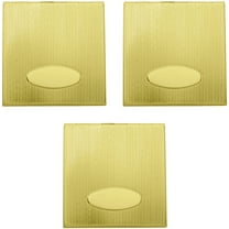 Set of 3 Engraveable Grooved Pattern Double Sided Magnifying Compact Mirrors (Gold, Small Square)