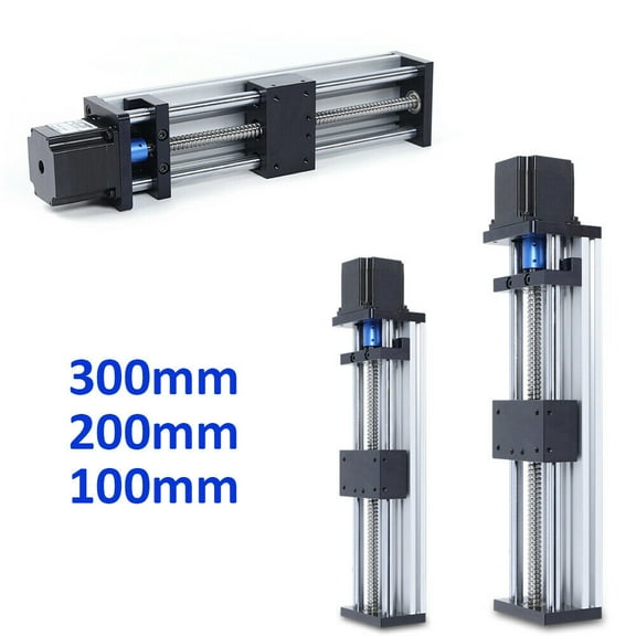 Linear Rail 200mm GGP Linear Stage Actuator with Square Linear Rails Mini Slide Table + NEMA 23 Stepper Motor for DIY CNC Router Milling Machine