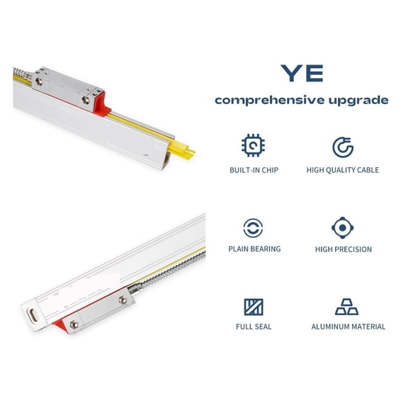 Linear Ruler Linear Scale 5U 5V TTL for Lathe Mill CNC Machines 50 100 450 550 600 700 750 950MM ,High Accuracy