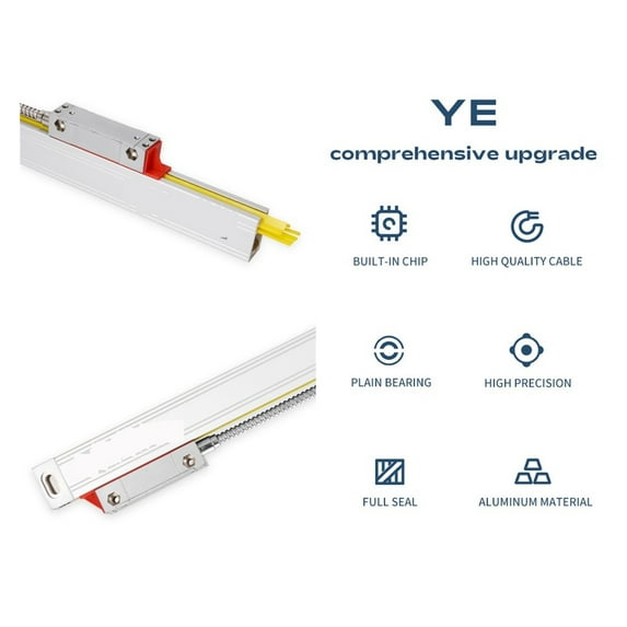 Linear Ruler Linear Scale 5U 5V TTL for Lathe Mill CNC Machines 50 100 450 550 600 700 750 950MM