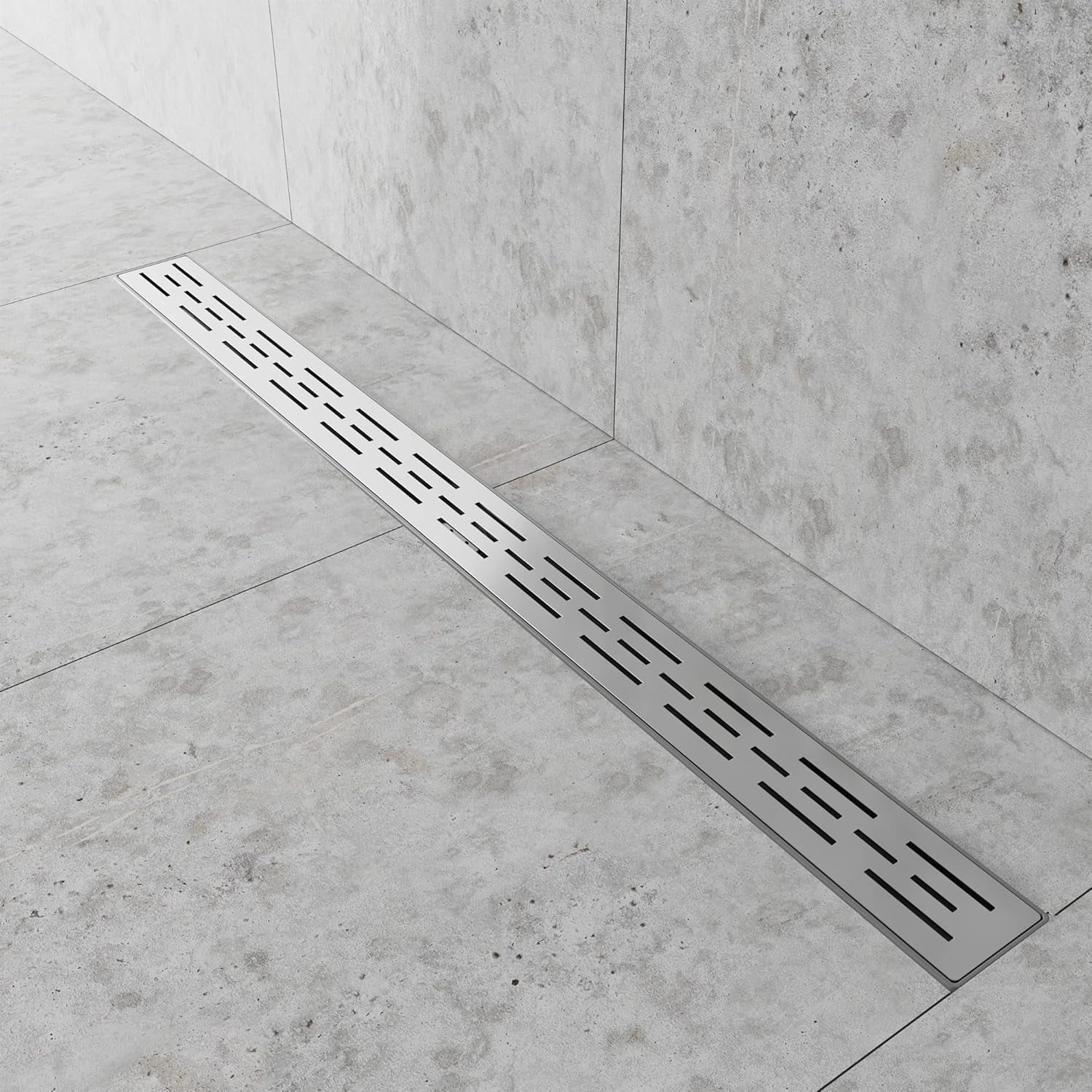 36" Stainless Steel Linear Shower Drain with Hair Strainer
