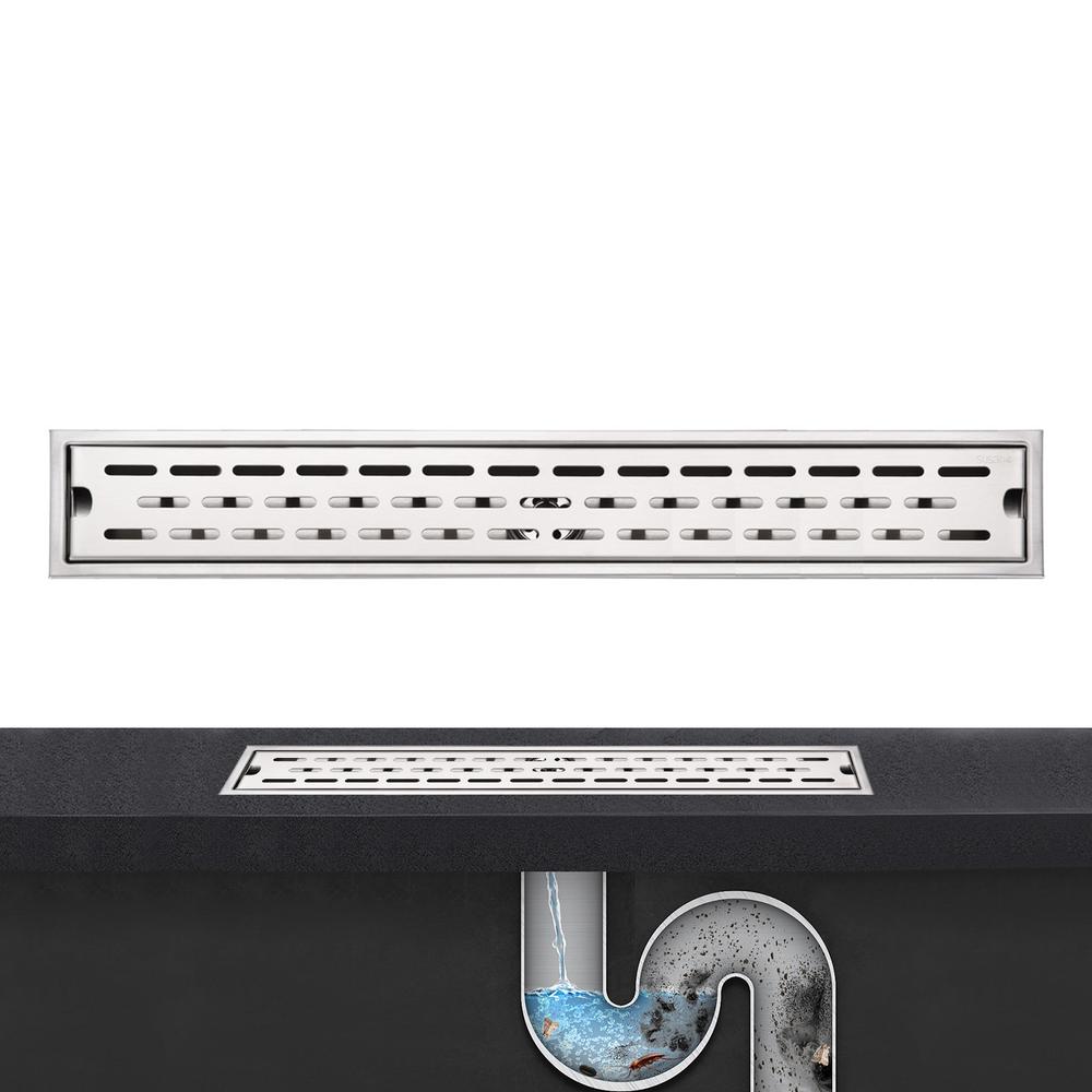 Linear Shower Drains 304 Stainless Steel Linear Bathroom Drain ...