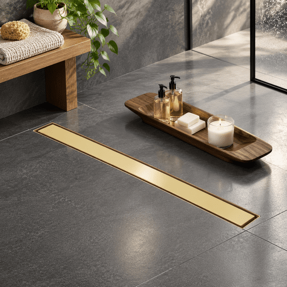 Linear Shower Floor Drain Brushed 28 Inch 304 Stainless Steel Bathroom ...