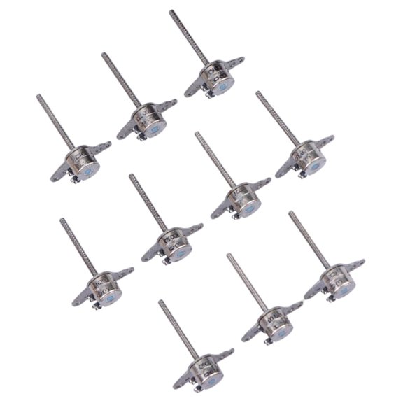 Linear Stepper Motor 10 Pack, Compact Threaded Shaft Design for Positioning Work, 2 Phase 4 Wire Metal Replacement Motors for Small Assemblies