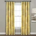 thumbnail image 1 of Linear Tree Insulated Rod Pocket Blackout Window Curtain Panels Yellow/Gray 38X84 Set, 1 of 11