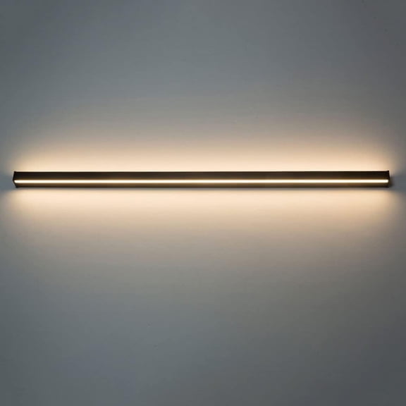 Linear Wall Sconce Black Metal Wall Light Strip Wall Lamp, Minimalist Bedroom Bedside Lighting Fixtures, Modern Sconces for Living Room Home Decor Wall Wash Light