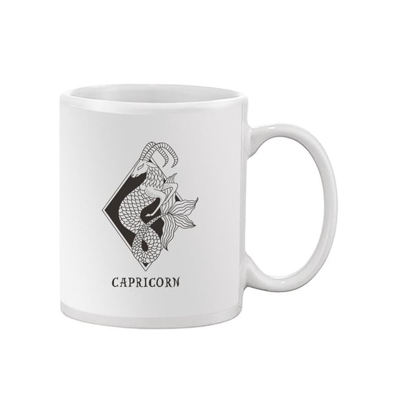 Lineart Zodiac Sign Capricorn Mug - Image by Shutterstock,
