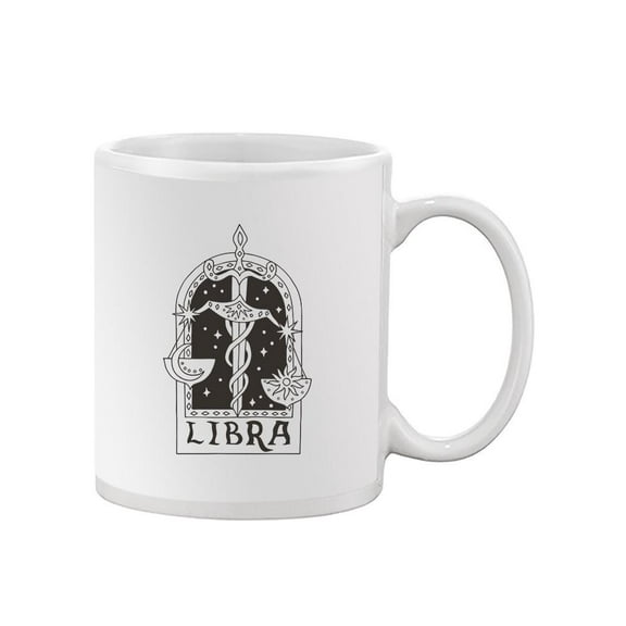 Lineart Zodiac Sign Libra Mug - Image by Shutterstock,