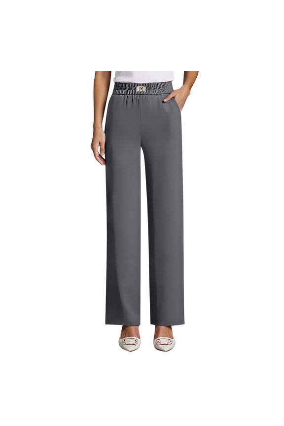 Linebalm Pants, Linebalm Glamorease - Perfect Drape High Rise Pull-On Stretch Pants Breathable for Senior Women Gyujnb,Size:L