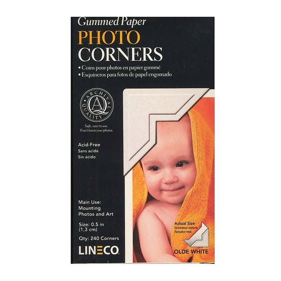 Lineco 64788-Pk2 Old White Infinity Paper Photo Corners Pack Of 252 2/Pack 64788-PK2