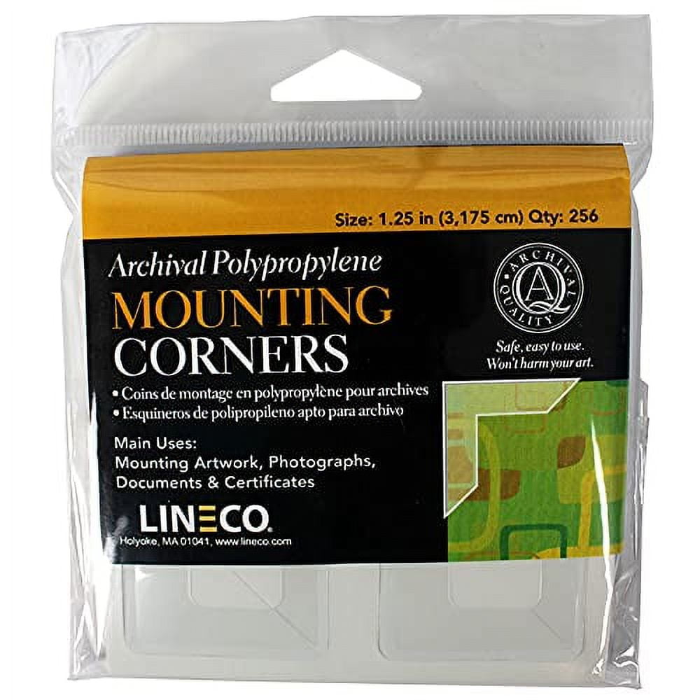 Lineco Self-Adhesive Photo Corners, Archival Quality Acid-Free Pressure  Sensitive, 0.5 Inch, Useful for Scrapbooking Mounting on Mat Boards DIY  (Pack