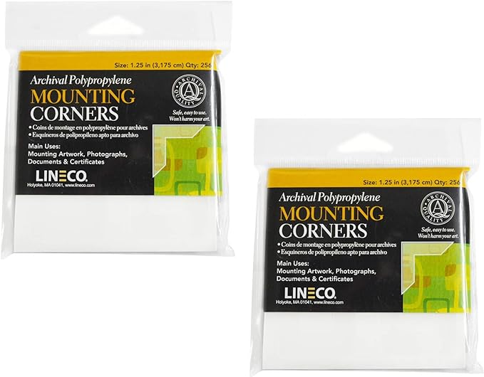 Lineco, Archival Polypropylene Mounting Corners, Self Adhesive
