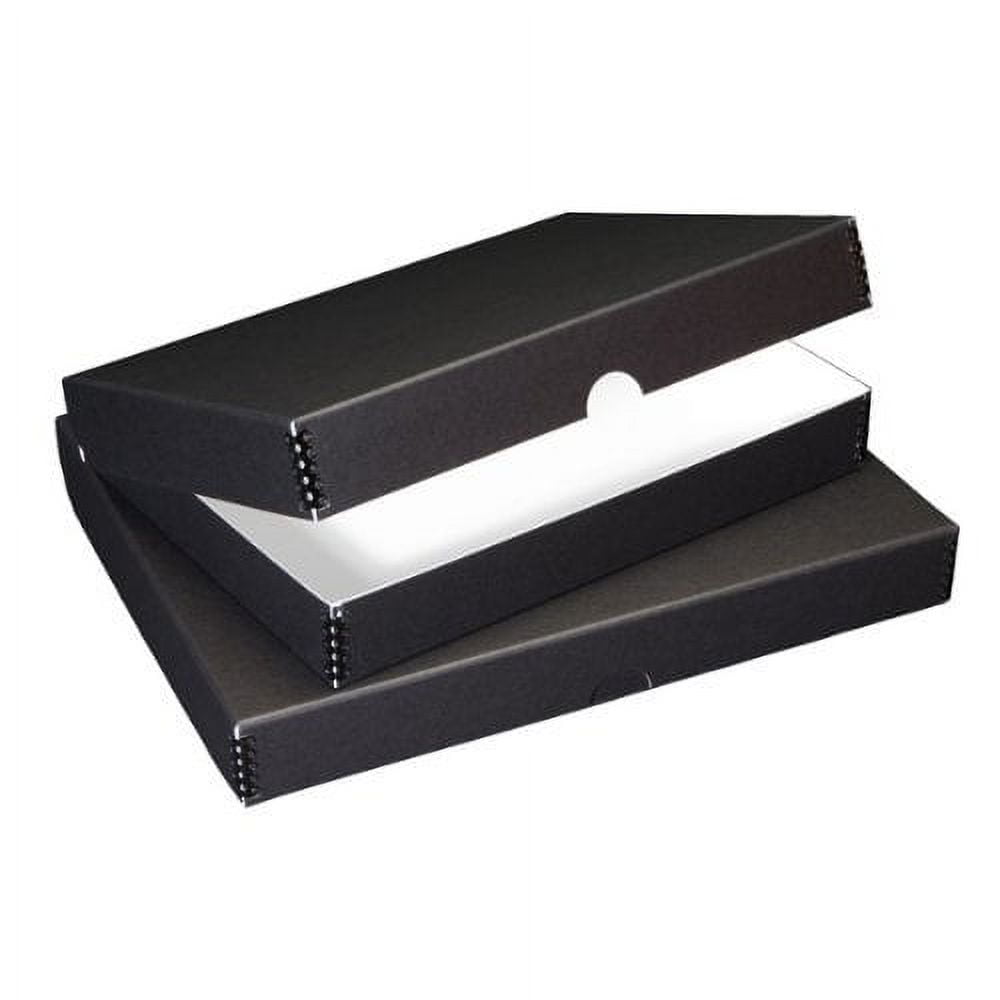 Lineco Clamshell Archival Folio Storage Box 11x17 Inch Size, Black