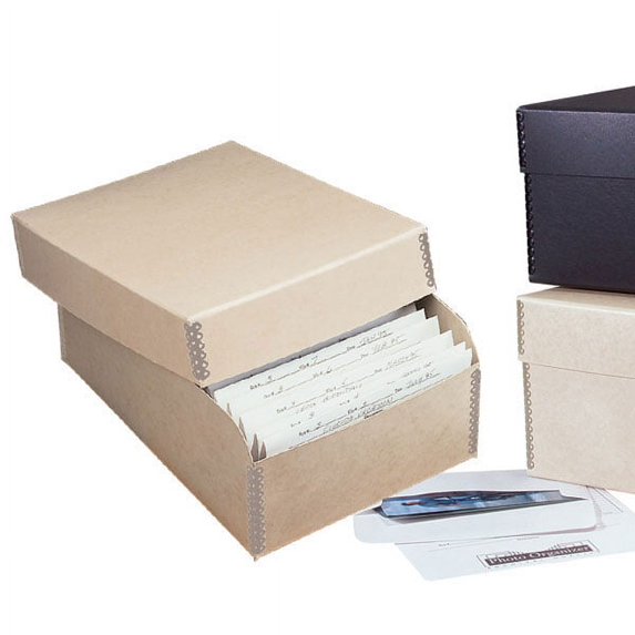 Lineco Infinity 4x6 Photo File Box - Tan
