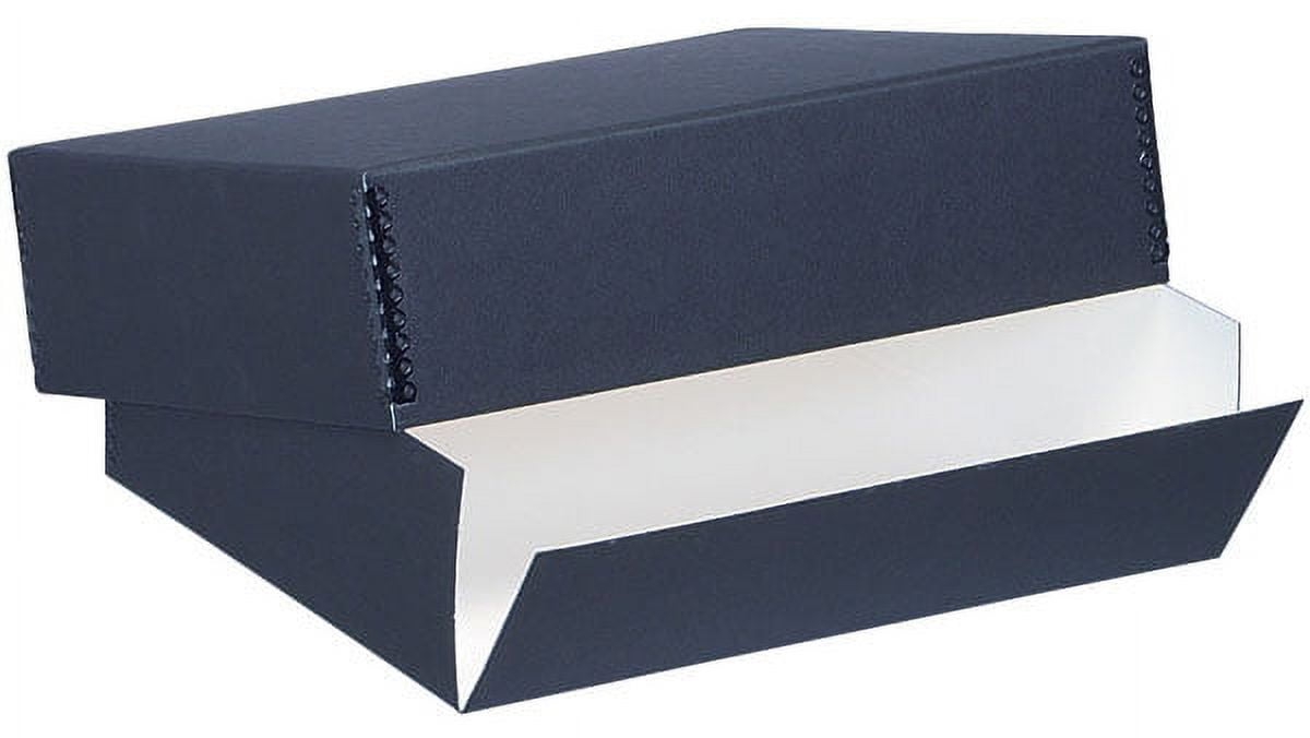 Lineco, 9x12 Blue/Gray Color, Museum Archival Storage Box, Drop Front Design. AC