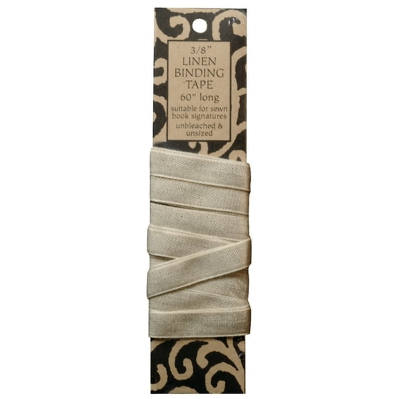 Lineco/University Products Books By Hand Linen Binding Tape, 3/8" x 60"