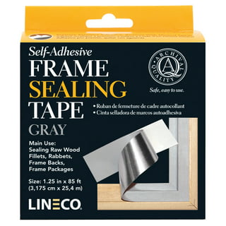 Lineco,Frame Sealing Tape White, Self Adhesive - 1.25in x 85 ft - for Frame  Sealing, DIY, Crafts, Seals Frame Backing for Sturdy Design and Debris