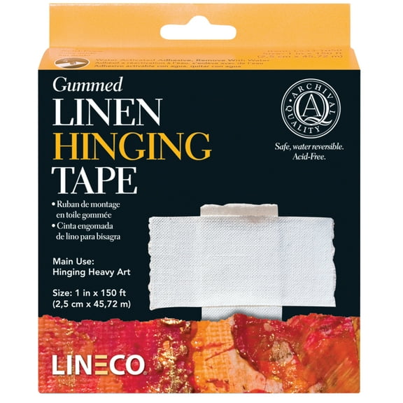 Lineco/University Products Gummed Linen Hinging Tape, 1" x 150 ft.