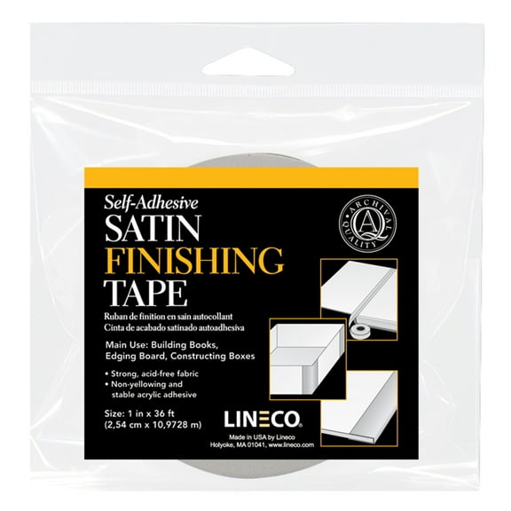 Lineco/University Products Satin Cloth Tape, 1" x 36 ft., Ivory