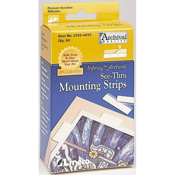 Lineco/University Products See-Thru Mounting Strips, 4"